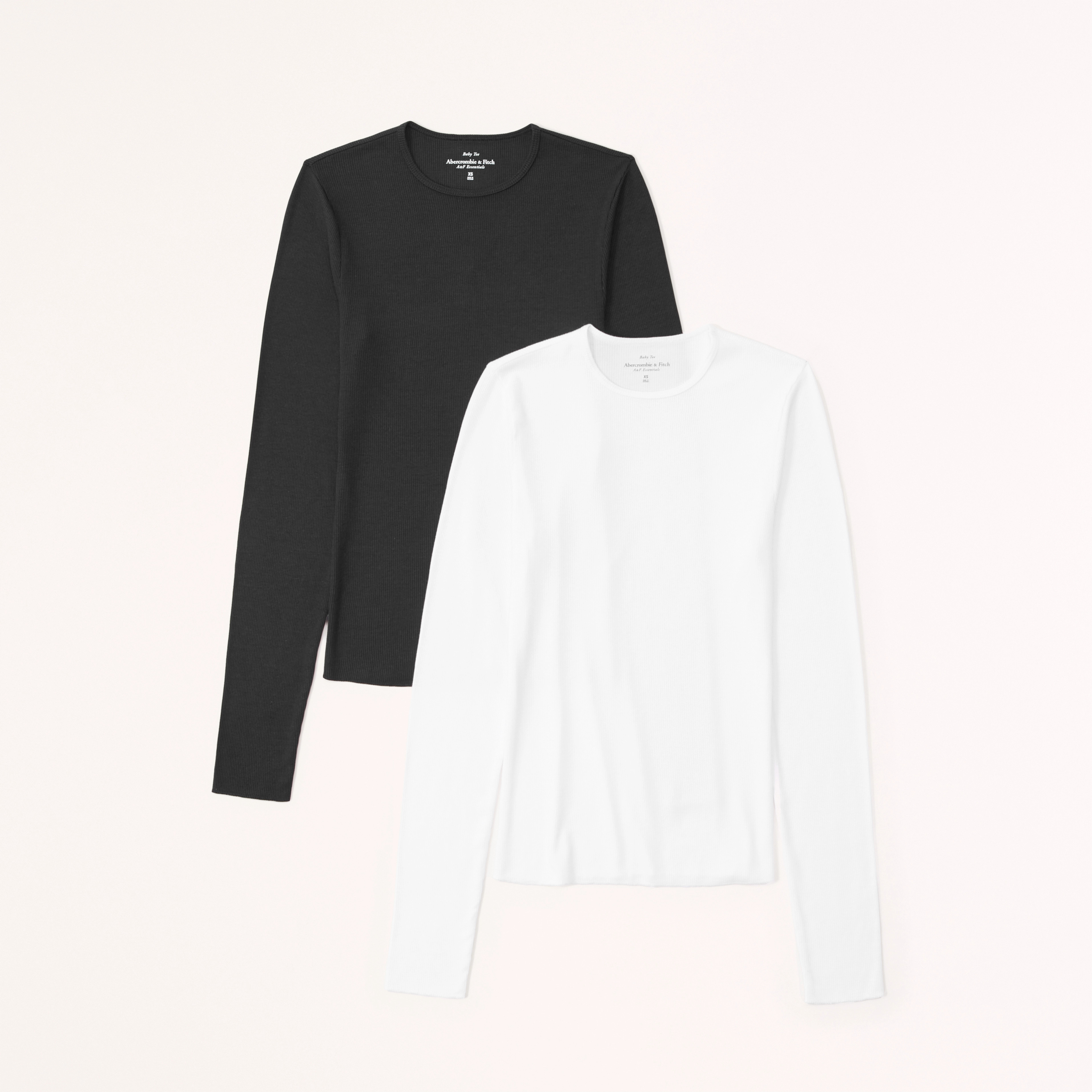 2-Pack Essential Long-Sleeve Featherweight Rib Tuckable Tops | Abercrombie & Fitch (US)