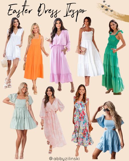 Easter dress inspo 🐰🌿🌸 | spring dress | Spring outfit | Easter outfit | summer dress 

#LTKFind #LTKunder100 #LTKSeasonal