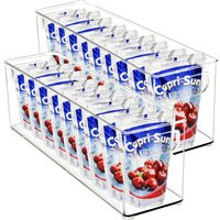 Youngever 2 Pack Stackable Plastic Storage Organizer Container Bin, Bins With Handler For Refrigerat | Etsy (US)