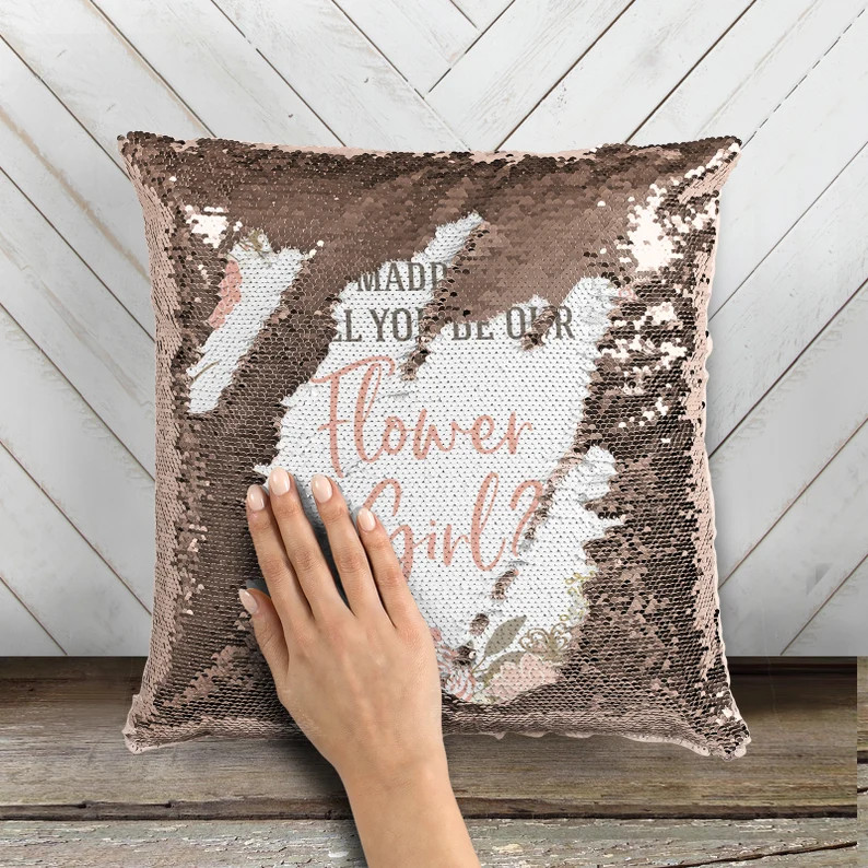 flower girl proposal pillow | flower girl mermaid sequin pillow | will you be my flower girl prop... | Etsy (US)