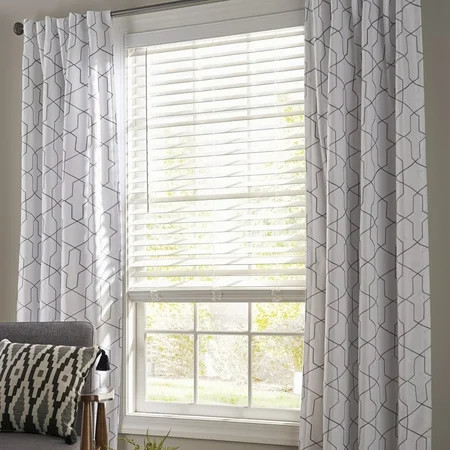 Better Homes & Gardens 2-inch Cordless Faux Wood Horizontal Window Blinds, White, 30x48 | Walmart (US)