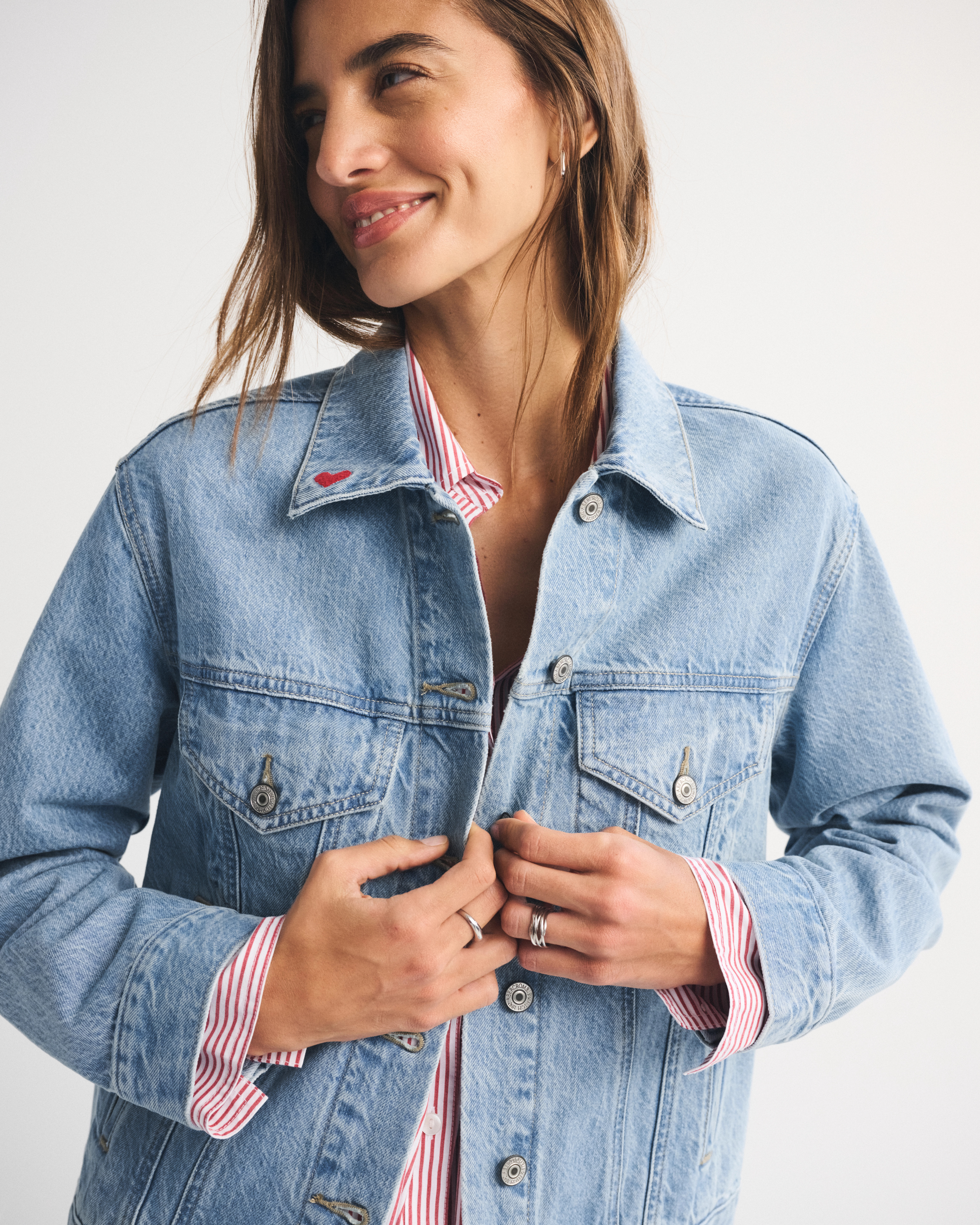 Easy Denim Trucker Jacket | Abercrombie & Fitch (US)