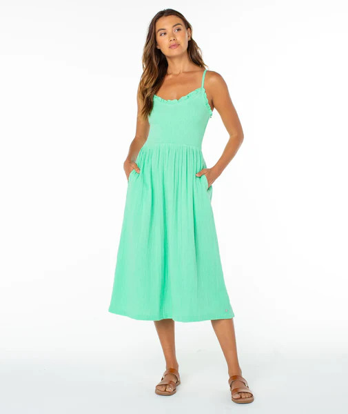 Roxy Womens Dress Downriver Midi | Hansen Surfboards