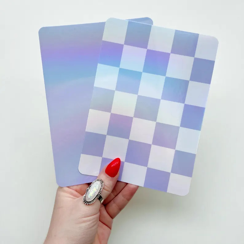 Lavender Kindle Insert | Holographic Solid or Checkerboard | Custom E-reader Decor | Bookish Acce... | Etsy (US)