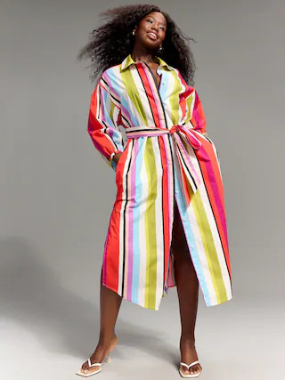 Old Navy x Christopher John Rogers Maxi Shirt Dress | Old Navy (US)