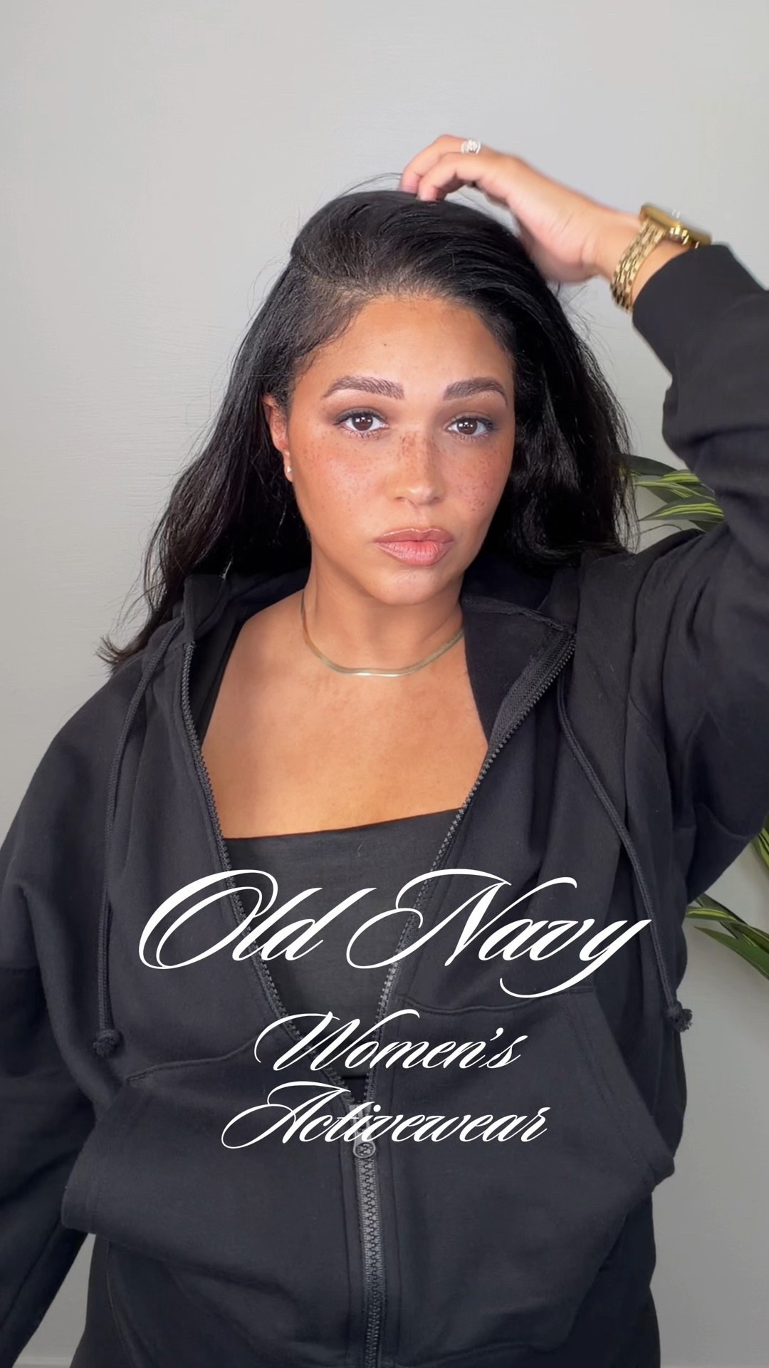 #OldNavyCreator 
Old Navy Women's Activewear 🏃🏽‍♀️🏋🏽‍♀️

Women's SoComfy
Full-Zip Hoodie Sweatshirt
Color: Black Jack
Size: Medium

Women's Extra High-Waisted
CloudComfy 7/8 Leggings
Color: Black
Size: Large - Petite

Women's Light Support
CloudComfy Bandeau Sports Bra
Color: Black Jack
Size: XL

Height: 5'4"

#LTKPetite #LTKootd #LTKActive