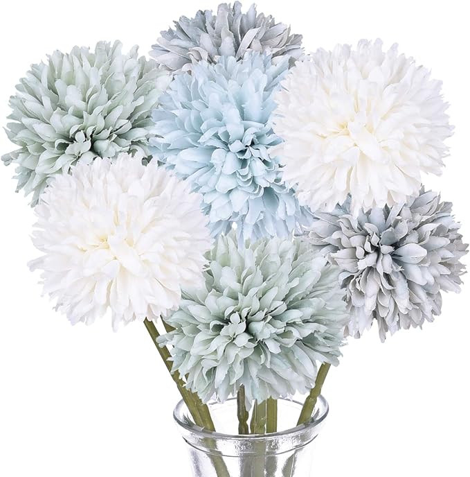 DearHouse Artificial Flowers, 7 Pcs Fake Flowers Silk Artificial Hydrangea Bridal Wedding Bouquet... | Amazon (US)