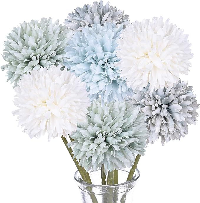 DearHouse Artificial Flowers, 7 Pcs Fake Flowers Silk Artificial Hydrangea Bridal Wedding Bouquet... | Amazon (US)