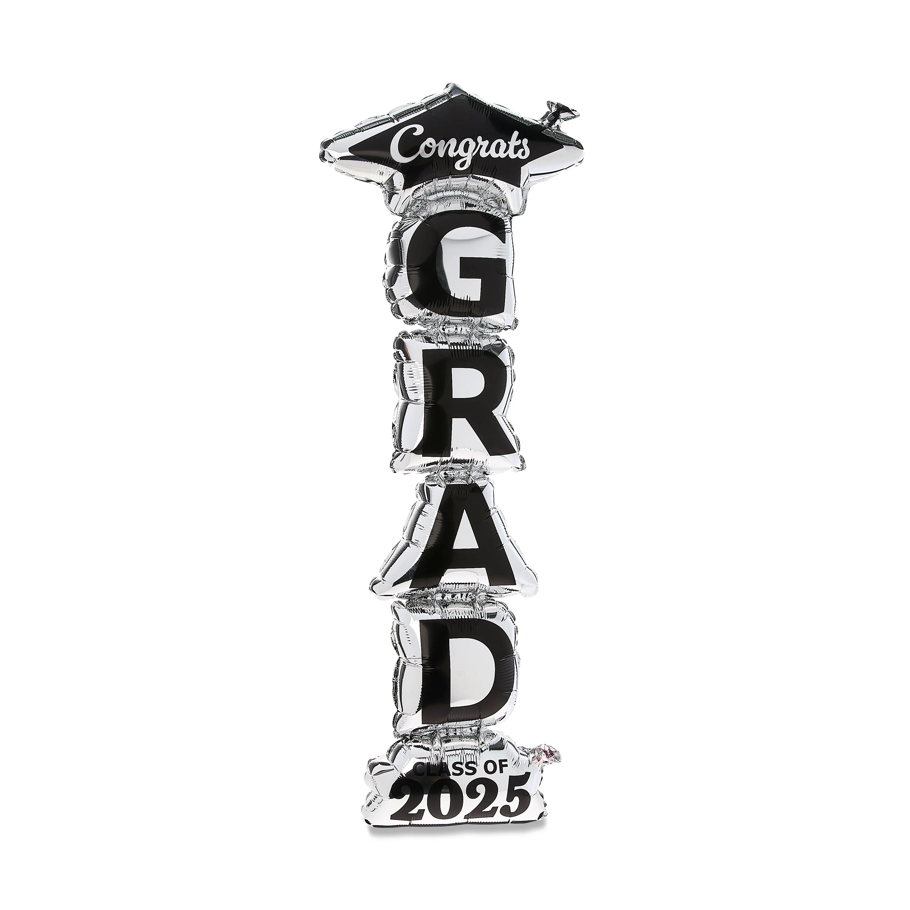 Graduation Silver and Black Congrats Grad Class of 2025 Giant Balloon, 47", by Way To Celebrate | Walmart (US)