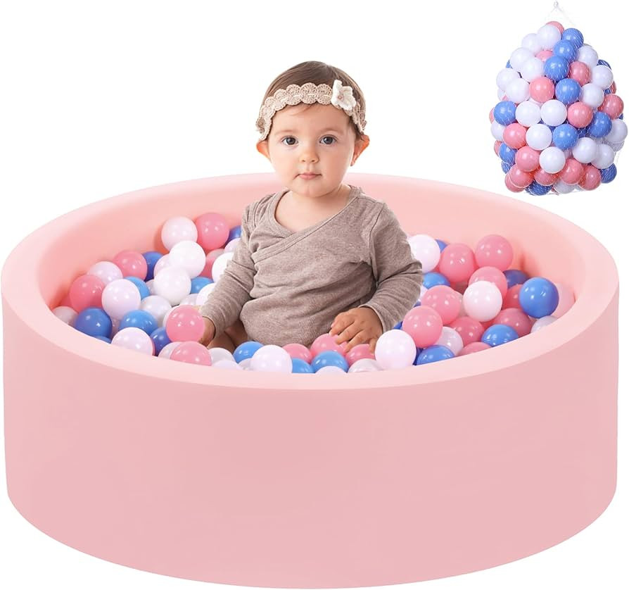 Wilwolfer Foam Ball Pit for Toddlers with 100 Balls, Large Baby Ball Pit for Babies with Soft Mem... | Amazon (US)