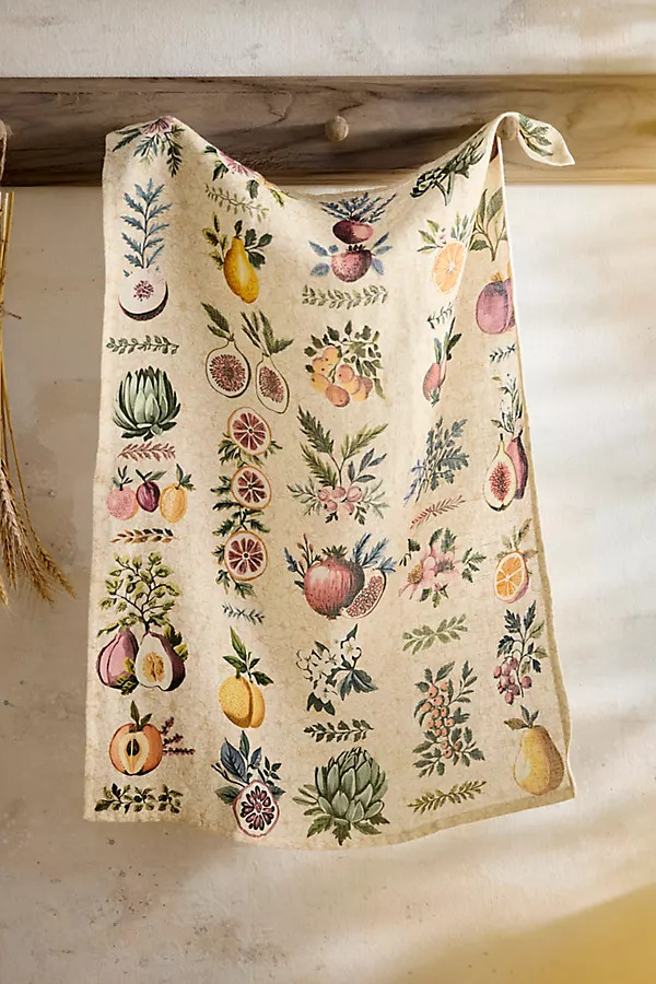 Autumn Bounty Linen Dish Towel | Anthropologie (US)