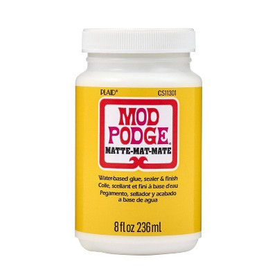 Mod Podge 8oz Craft Glue - Matte: Clear Sealer, Dries Clear, Liquid Puzzle Glue, Art & Stationery Supplies | Target