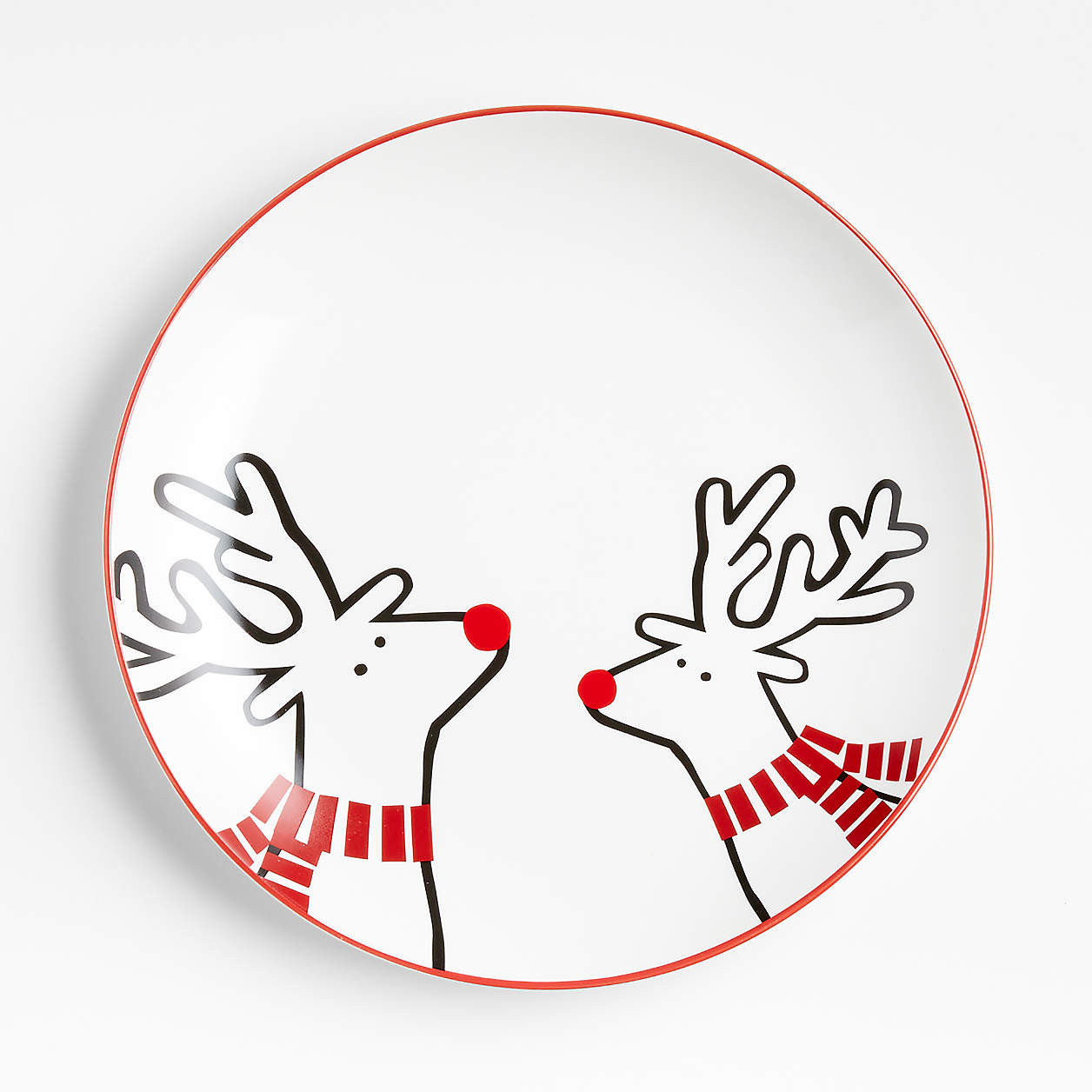 Joan Anderson Arctic Friends Holiday Dinner Plate + Reviews | Crate & Barrel | Crate & Barrel
