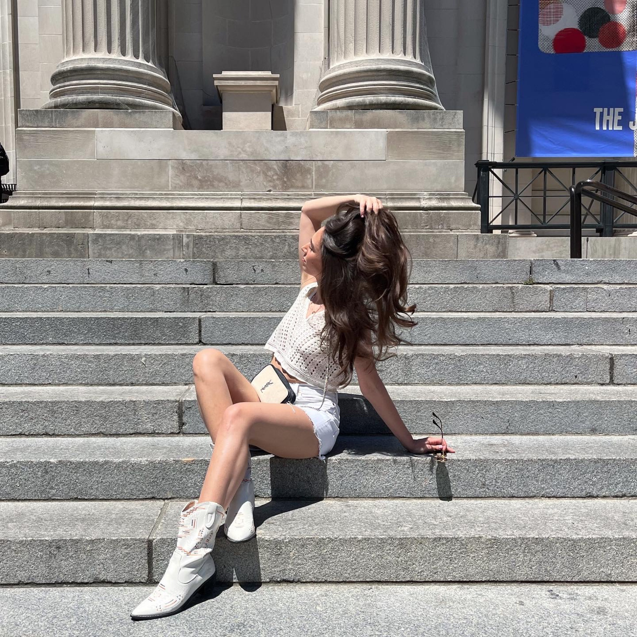 Cream Dream 🤍 Allsaints Top, Agolde Shorts, Cowboy Boots and Saint Laurent Bag 

#LTKstyletip #LTKeurope #LTKfit