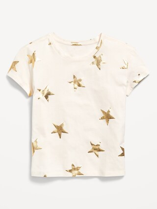 Softest Short-Sleeve Printed T-Shirt for Girls | Old Navy (US)