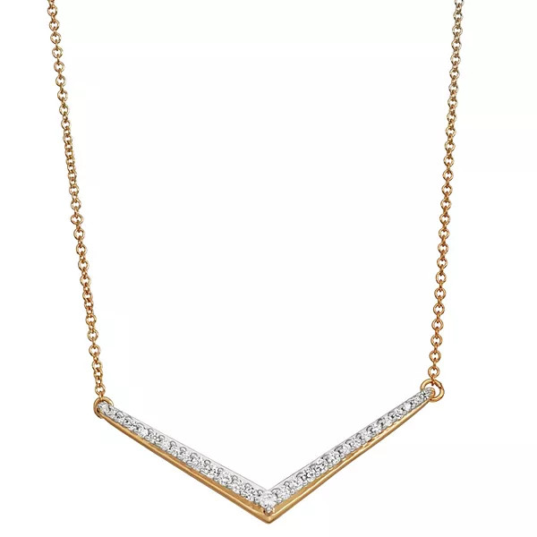 Sterling Silver 1/10 Carat T.W. Diamond Horseshoe Pendant Necklace | Kohl's