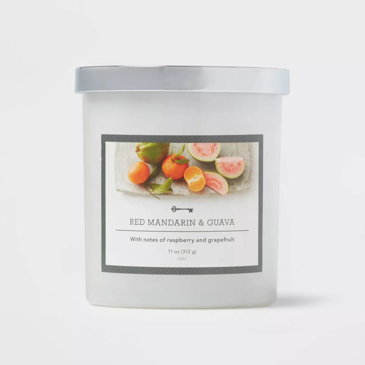 Milky Glass Red Mandarin & Guava Lidded Jar Candle 11oz - Threshold™ | Target