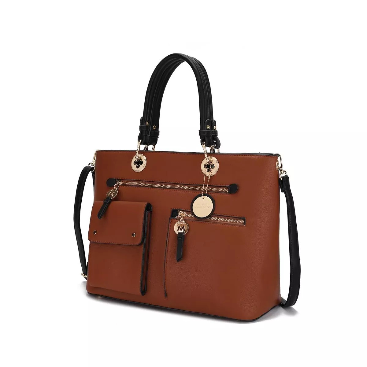 MKF Collection Julia Vegan Leather Color-block Women’s Satchel Bag by Mia k | Target