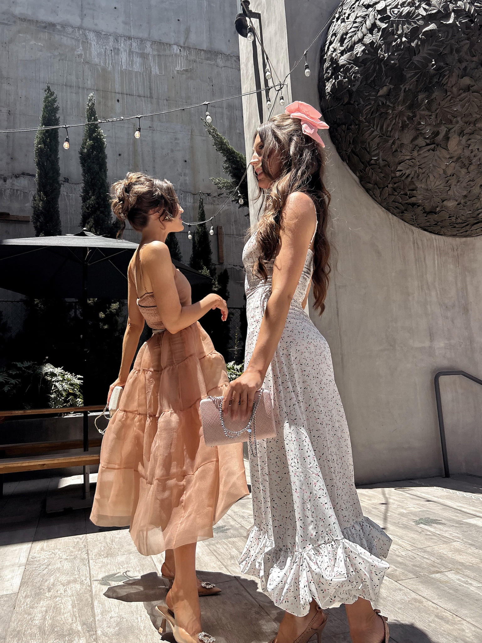 ohsevendays tiered sheer midi dress OhSevenDays Tiered Sheer Midi Dress