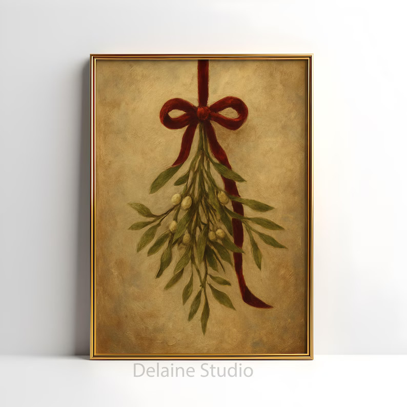 Vintage Branch Painting | Holiday Decor (digital Download) - Etsy | Etsy (US)