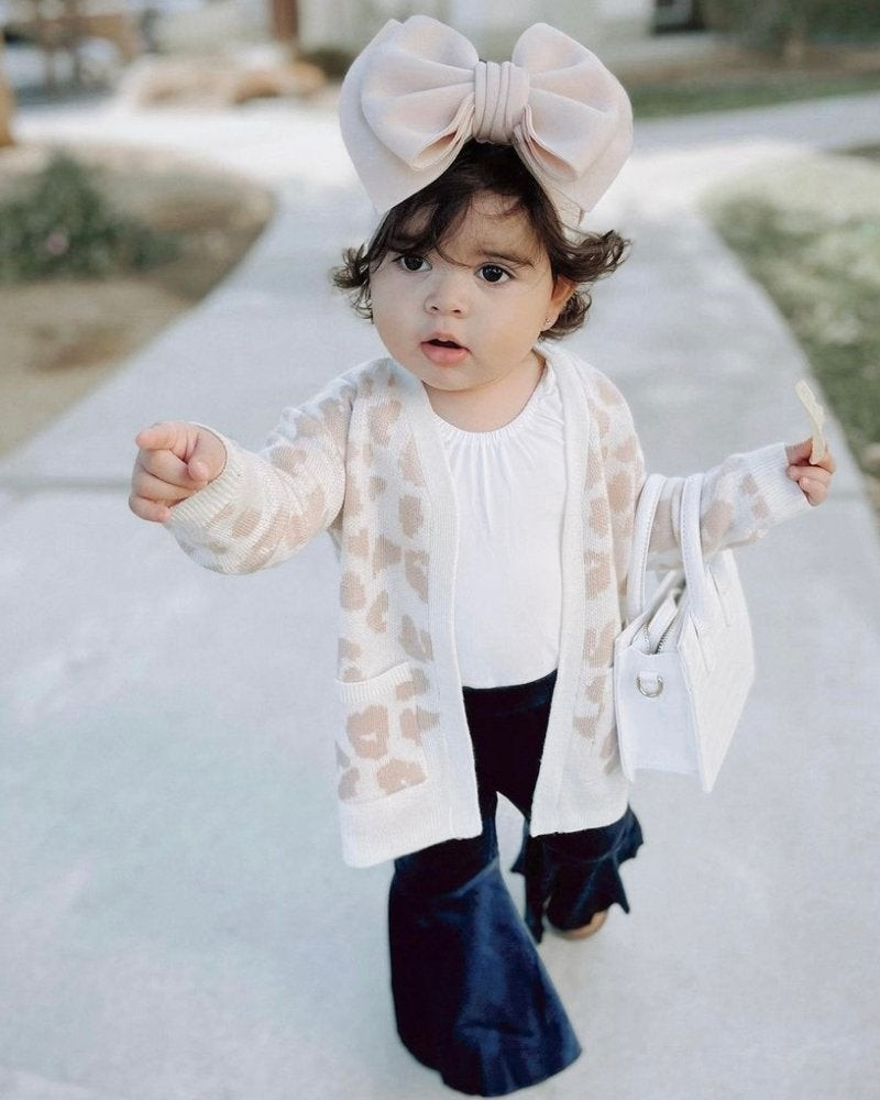 Kris Oversized Cardigan - Soft Pink Leopard | Bailey's Blossoms