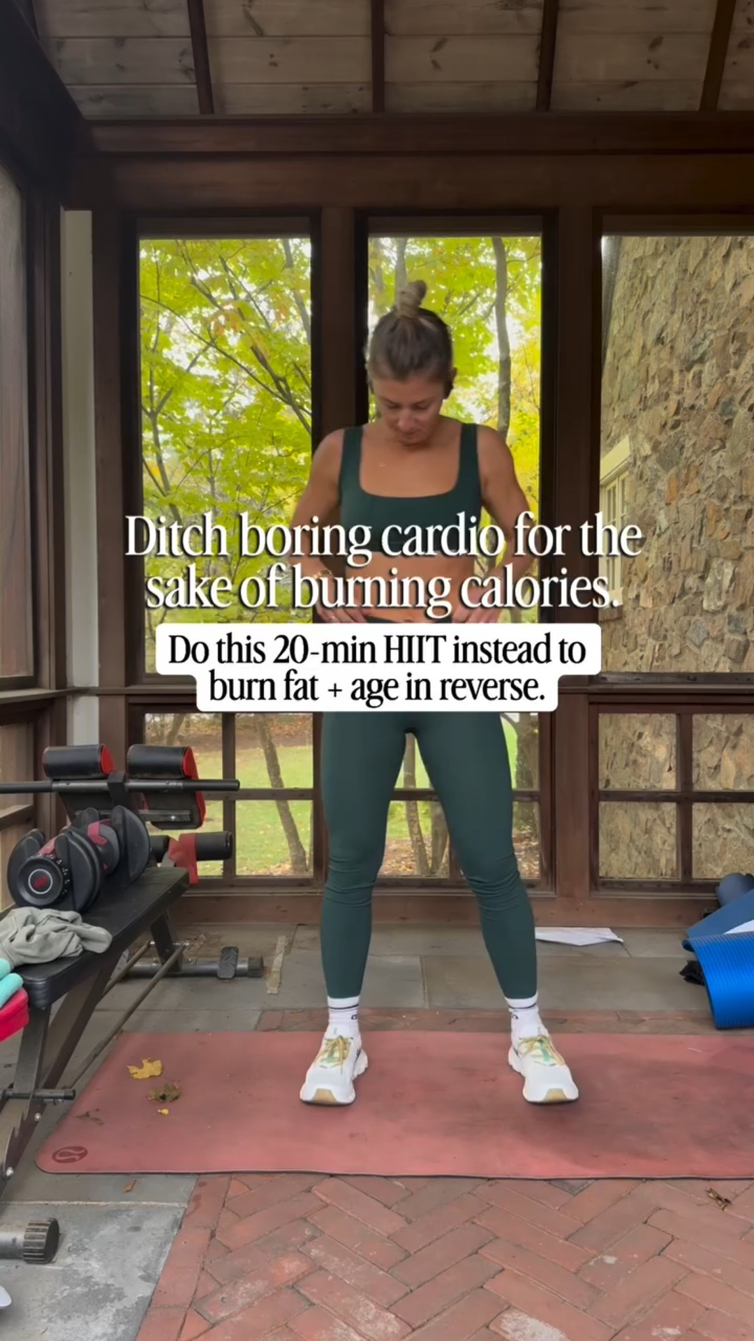 Save this HIIT workout. I recommend high intensity interval training to my clients 1-2x a week ONLY. 

You don’t need to do HIIT every day to see results! Promise. Thirty minutes once or twice a week is the sweet spot for women over 35. 

Here’s why:

1️⃣ It boosts your metabolic flexibility, helping you burn fat more efficiently (even at rest).

2️⃣ It triggers growth hormone + testosterone which are key hormones that keep you strong, lean, and energized as you age - protecting muscles and bone density. 

3️⃣ It improves insulin sensitivity and helps regulate cortisol, meaning fewer energy crashes and less stubborn belly fat.

When it’s done right aka short, intense, and paired with strength training, HIIT becomes your anti-aging secret weapon. 

👉 Save this workout and tag a friend who needs to hear that “more cardio” doesn’t equal results.

#hiitworkout #fitover35 #strongnotskinny #fasterwaytofatloss #athomehiitworkout #athomeworkoutswork #metabolichealth