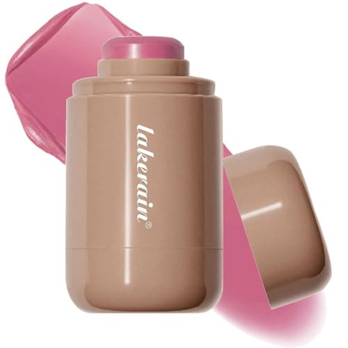 Cream Blush stick, Natural-Looking Matte Finish Makeup Blush stick, Hydrating Long Lasting Lightweight Blendable Blush for cheeks (#2 Bright Pink, 1 PC) | Amazon (US)