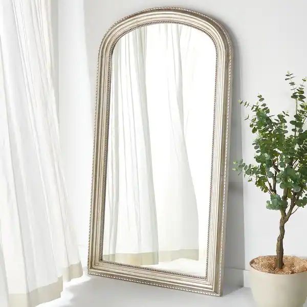 SAFAVIEH Couture Estefania Arched Lg Wall Mirror - Antique Silver - 42 IN W x 2 IN D x 78 IN H | Bed Bath & Beyond