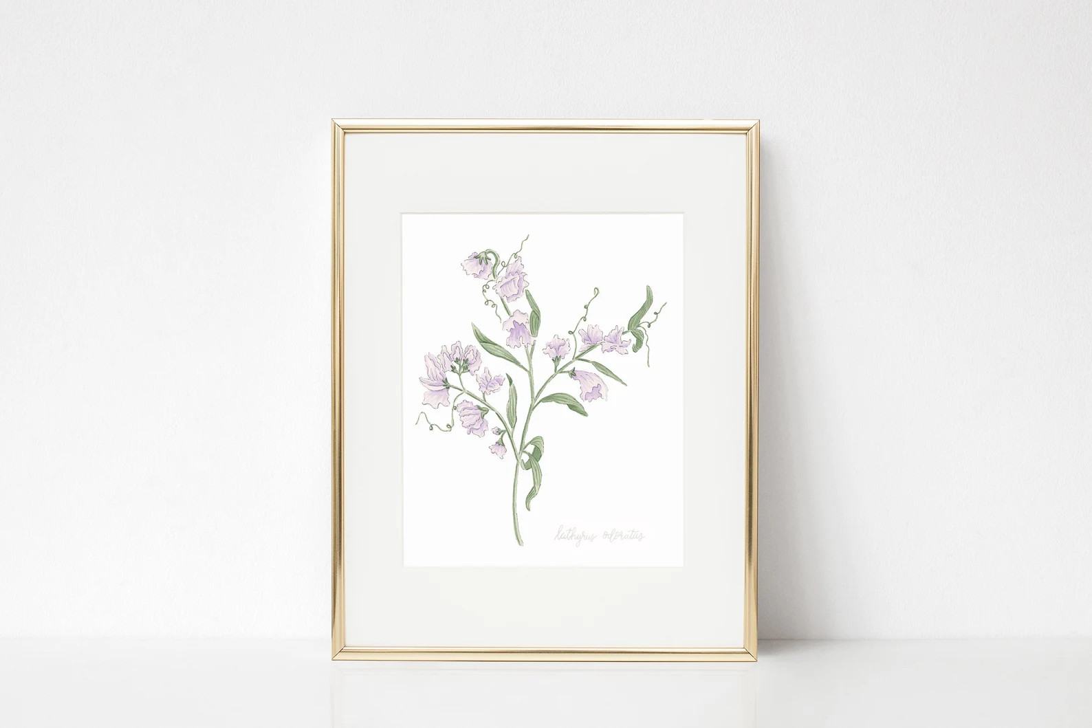 Sweet Pea Watercolor Print Floral Watercolor Print Floral | Etsy | Etsy (US)