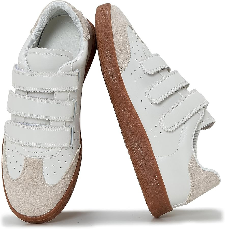 Retro Sneaker for Women Classic Low Top Fashion Sneaker Lightweight Vegan Leather Walking Tennis ... | Amazon (US)