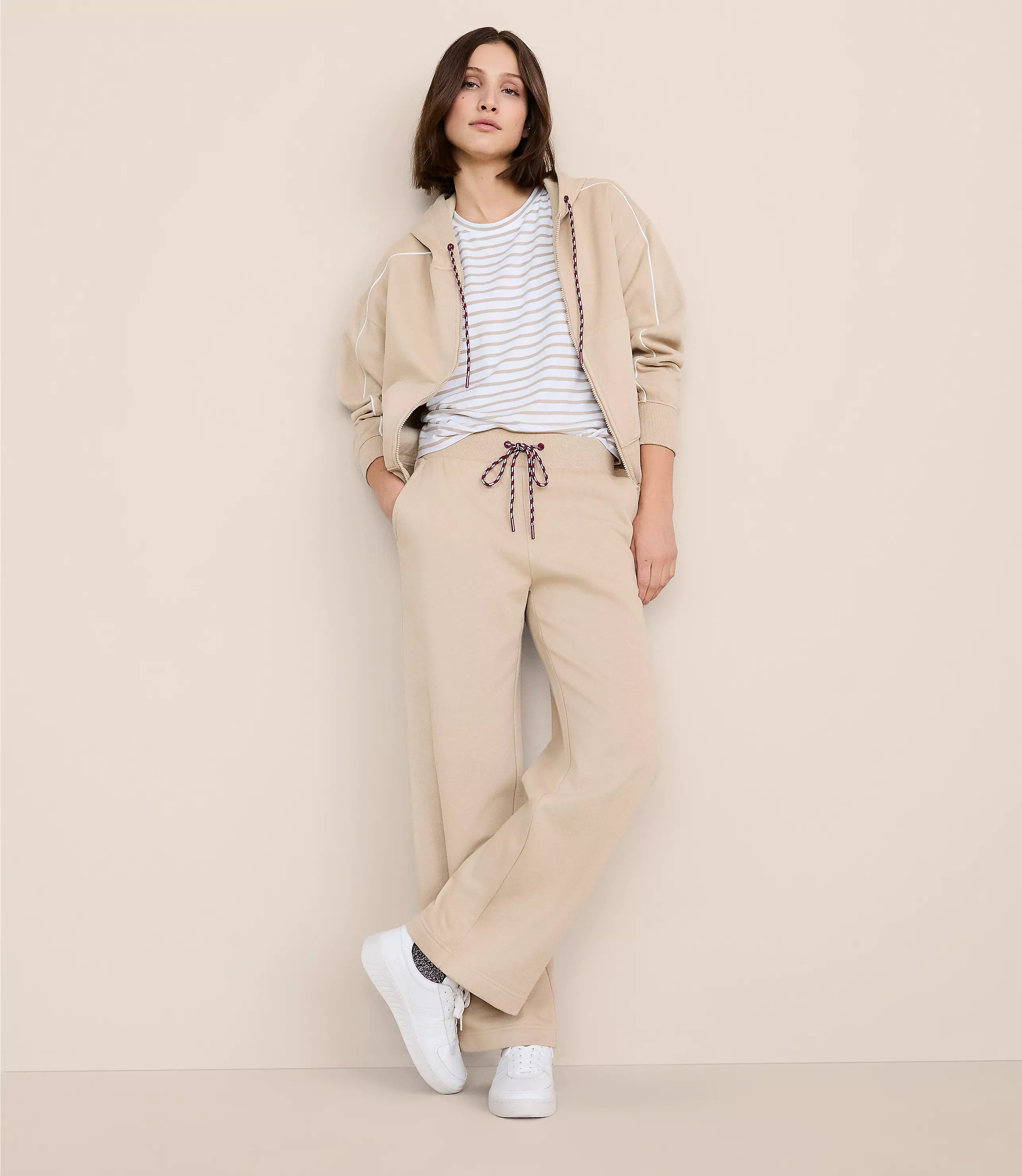 Lou & Grey Elite Fleece Wide Leg Sweatpants | LOFT