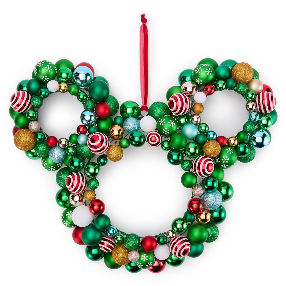 Mickey Mouse Icon Ornament Holiday Wreath | Disney Store