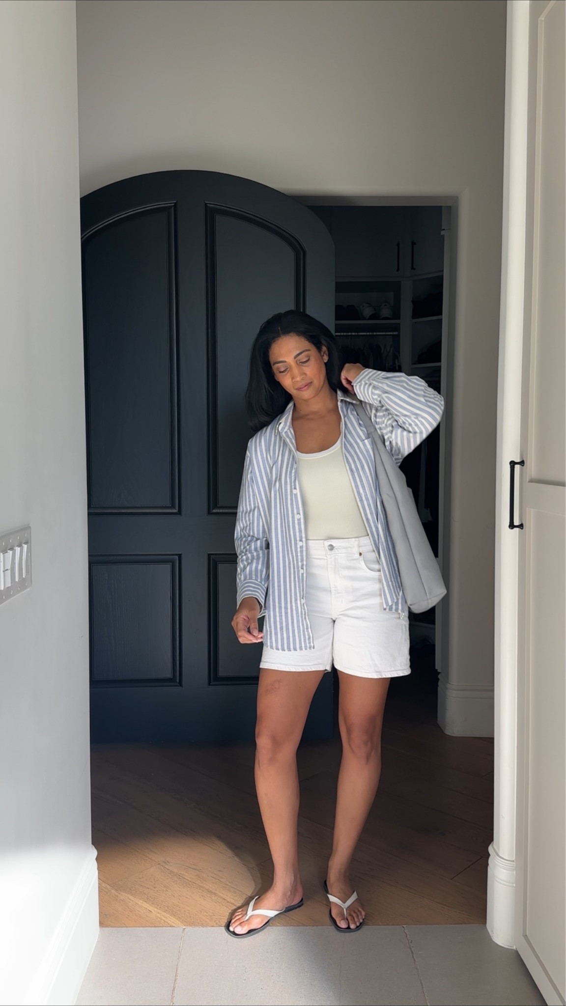 Easy casual everyday summer outfit. My shorts are on sale and under $20!! All fit true to size.

#LTKootd #LTKOver40 #LTKTall