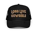Long Live Cowgirls Embroidered Adjustable Foam Trucker Hat, Country Girl Hat | Amazon (US)