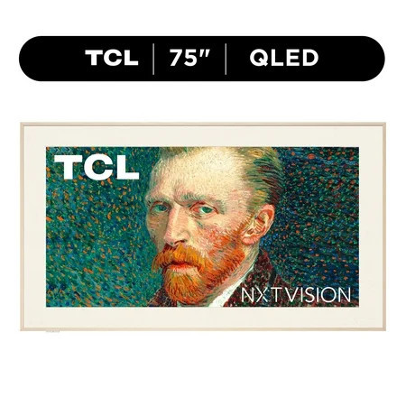 TCL 75" Class NXTVISION TV 4K QLED Smart TV with Google TV and Flush Wall Mount (NEW, 2024), Art TV, Matte Anti-Glare Screen, 144Hz - 75A300W | Walmart (US)