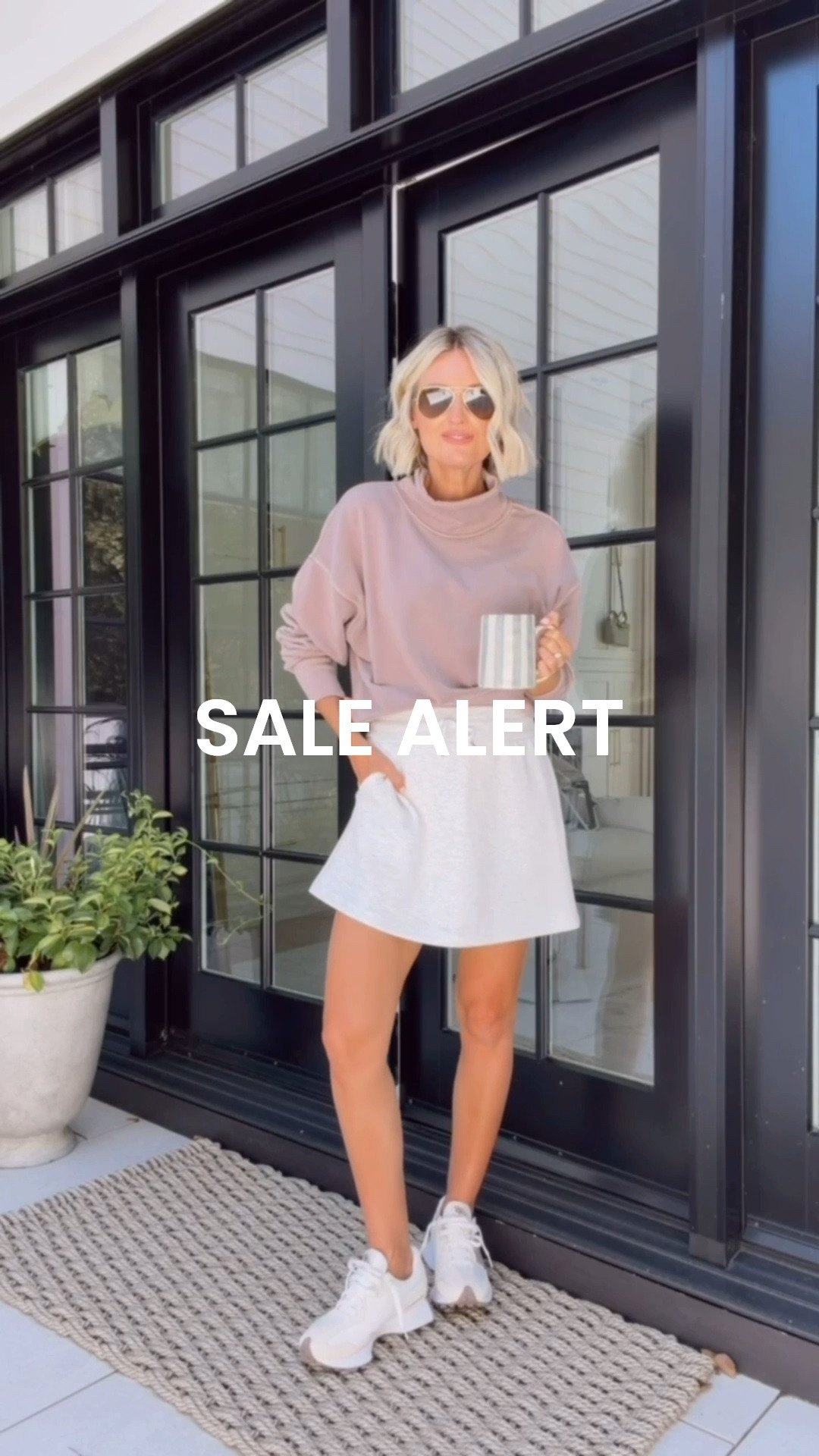 A great casual athleisure look! Love this for running errands and wanting to stay comfortable yet feel put together, it even works for at home wear or work from home. Skirt on sale now! Wearing S in both 

Loverly grey, daily practice, travel outfit inspo, loungewear women, everyday outfit ideas, Target active finds, affordable workout style inspo, mockneck pullover, grey active skirt

#LTKActive #LTKTravel #LTKSaleAlert