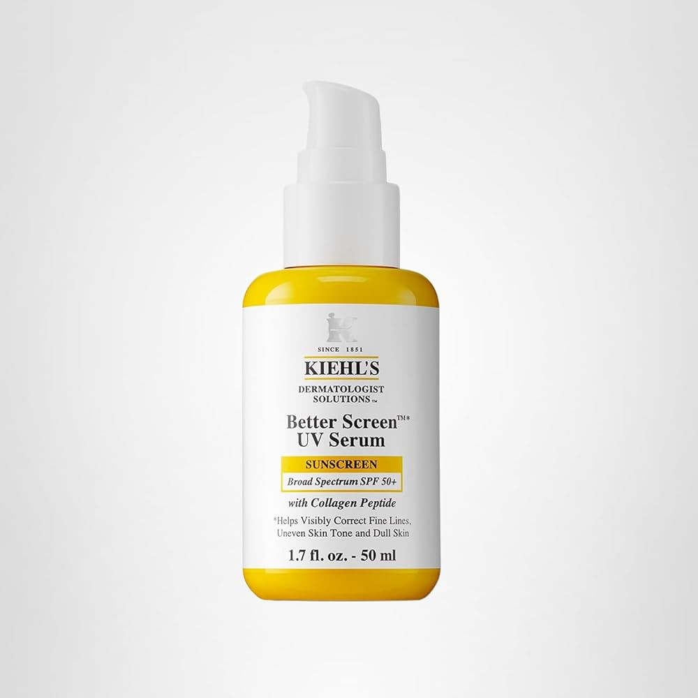 Kiehl's Better Screen UV Serum SPF 50+, Invisible Facial Sunscreen with Collagen Peptide, UV Filters to Shield UVA & UVB, Helps Correct Visible Signs of Aging, Boosts Skin Radiance | Amazon (US)