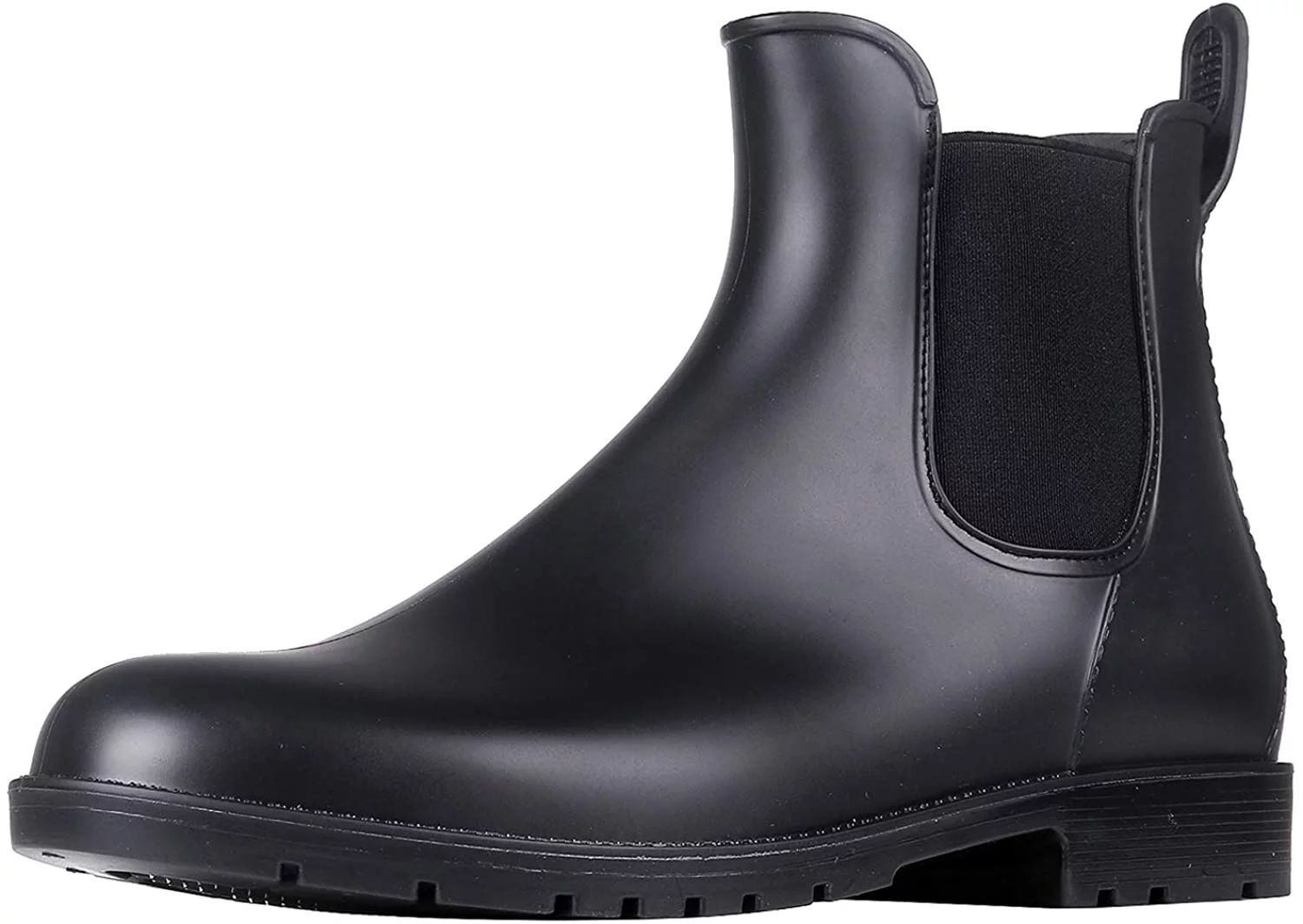 Litfun Women's Short Rain Boots Waterproof Anti Slip Rubber Ankle Chelsea Booties Rainboots for W... | Walmart (US)