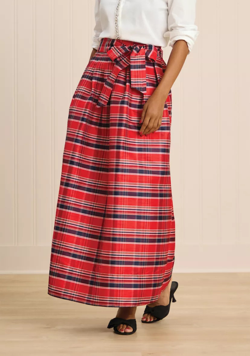 Sewing Down South x Crown & Ivy™ Sew Merry Pleated Maxi Skirt | Belk
