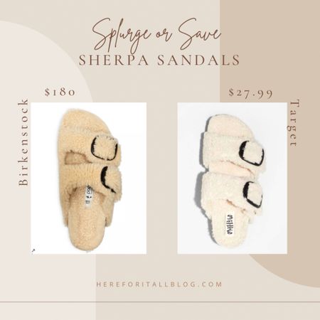 I love a good dupe and this one is good! I have searched for a good look for less alternative to this trending sherpa Birkenstock sandal and so many have a silver tone buckle or different fluffy fur but Target got it right! Mine are being delivered today! They restock often so if they are out of your size just set a notification and they’ll email you! That is how I got mine. Xoxox

#LTKsalealert #LTKSeasonal #LTKshoecrush