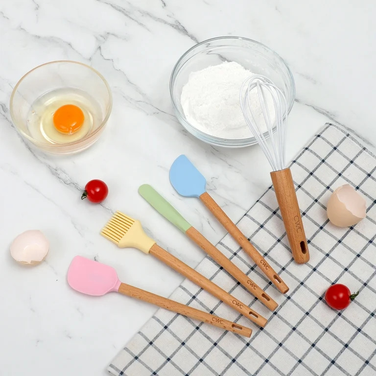 COOK WITH COLOR 5 PIECE MINI EASTER SILICONE UTENSIL SET WITH WOOD HANDLE. | Walmart (US)
