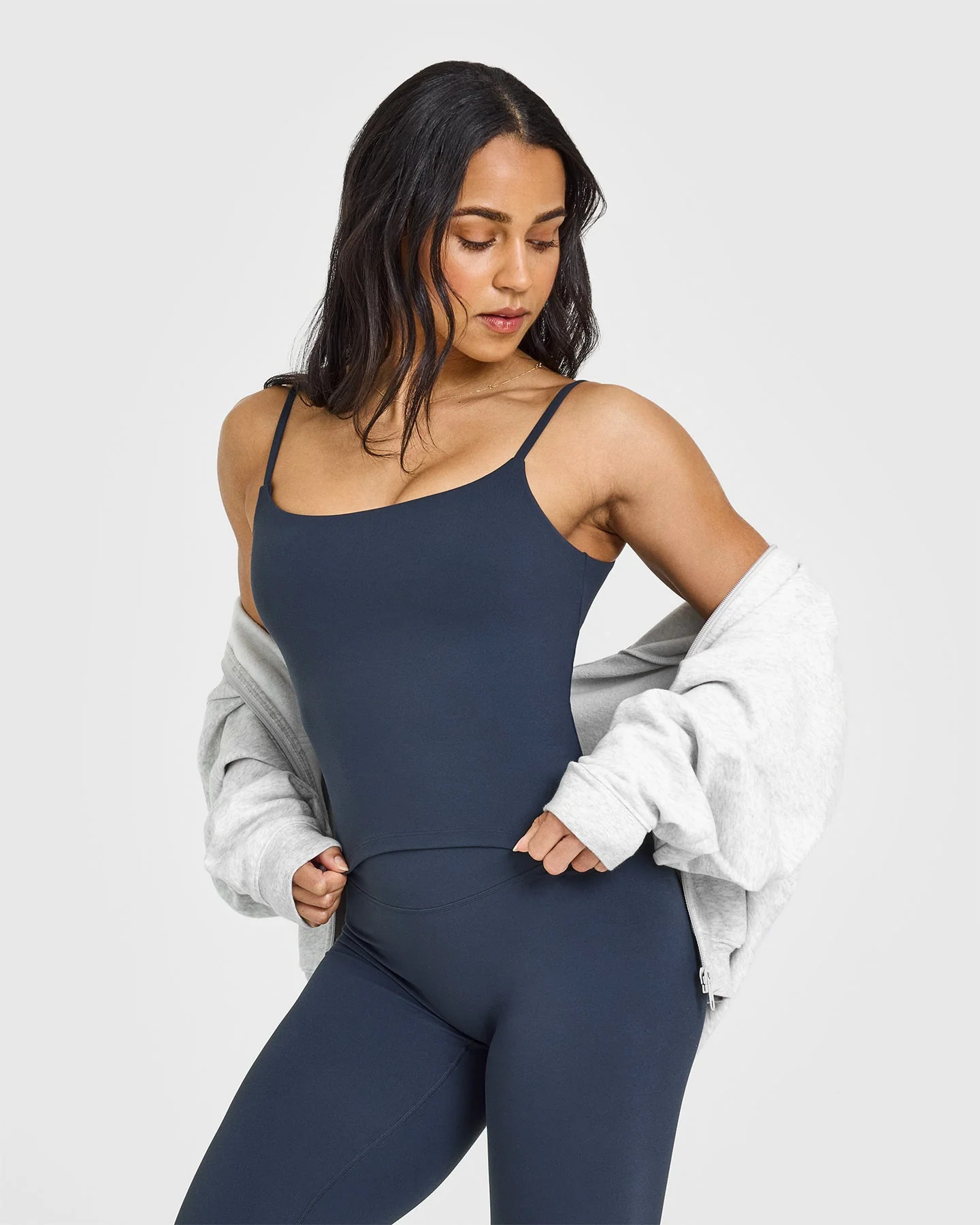 SoftMotion™ Strappy Mid Vest with Built in Bra Shelf 
 True Blue | Oner Active (UK / US)