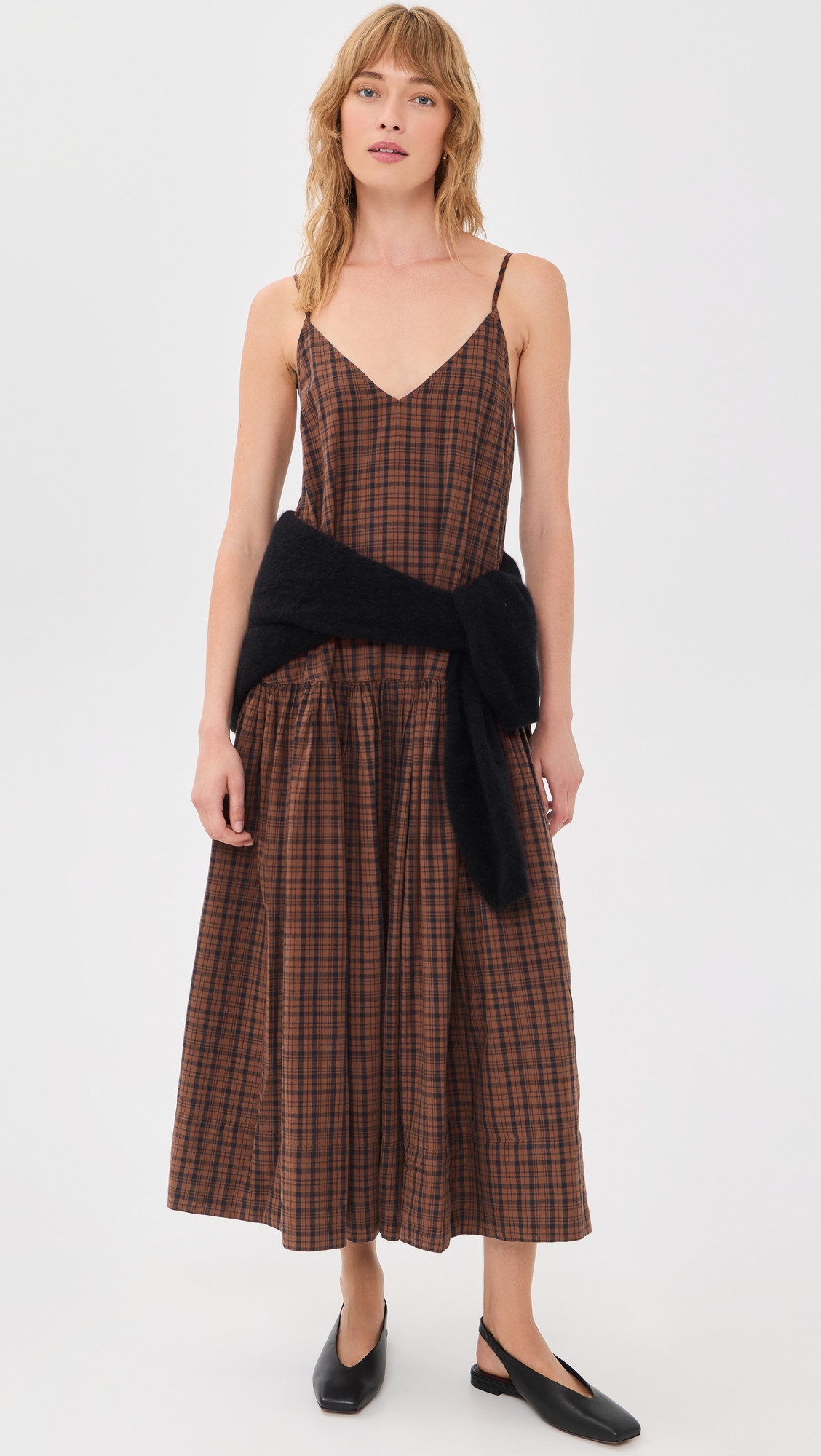 THE GREAT. The Drop Waist Dress Woodcrest Plaid 1 | Shopbop