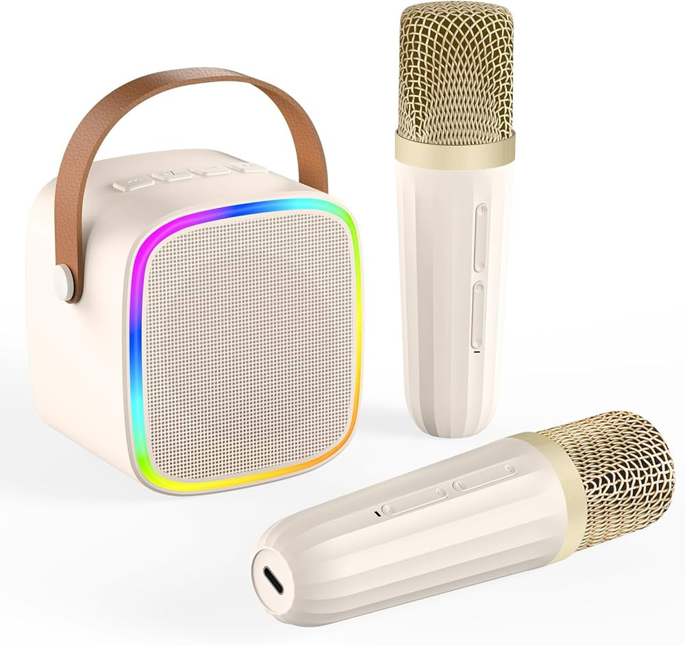 Mini Karaoke Machine for Kids, Portable Bluetooth Microphone for Singing with LED Lights, Karaoke... | Amazon (US)