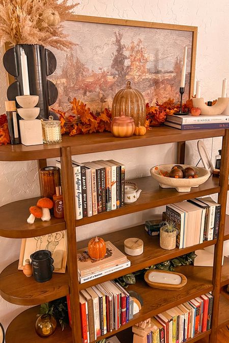 decorated the bookshelf for fall!🍂🤎 

#LTKSeasonal #LTKHalloween #LTKhome