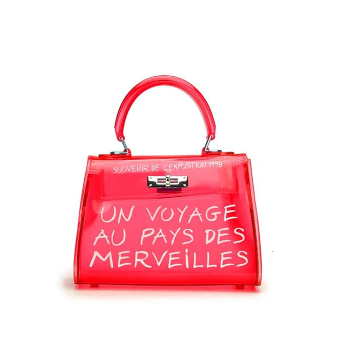 Poxas Top-handle PVC Womens Shoulder Bags Jelly Candy Color Ladies Handbags Crossbody Bag | Amazon (US)