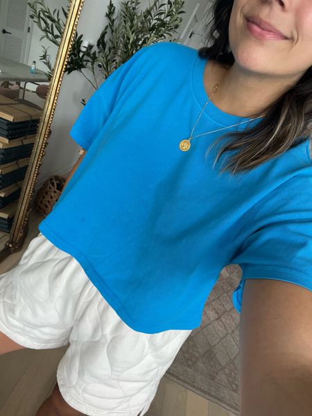 This is the perfect cropped T shirt from aerie! So comfortable, doesn’t wrinkle, and goes with everything. Comes in neutrals too (tts, M) 

#LTKFind #LTKfit #LTKunder50