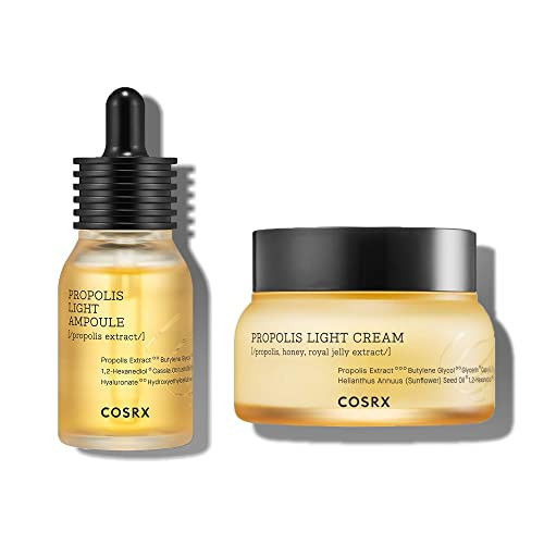 COSRX Glowing Honey Skin Duo- Propolis 73.5% Ampoule + Propolis 64.5% Cream, Ultimate Glow Boosting Set for Dry and Sensitive Skin, Honey Radiance, Korean Skin Care | Amazon (US)