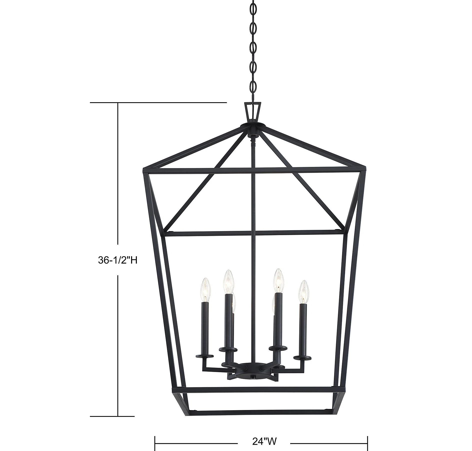 Hastings 6 - Light Lantern Geometric Chandelier | Wayfair North America