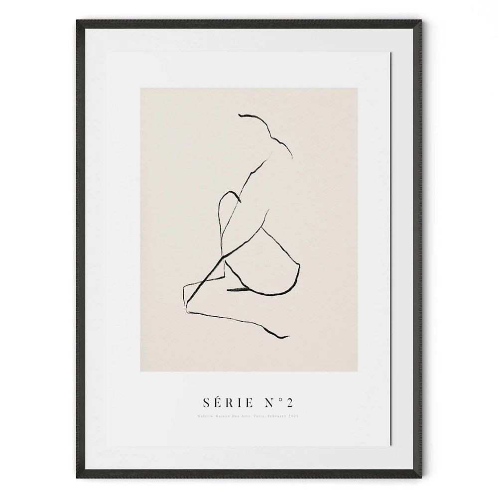 Series No 2 Nude Sketch Poster Wall Art by Alder and Ore at Lumens.com | Lumens